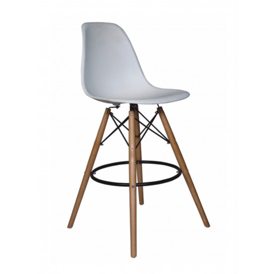 White bar stool 