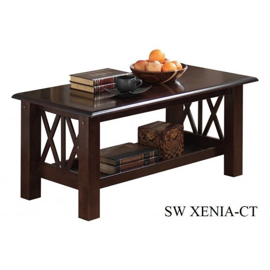 Center table dark brown square shape 