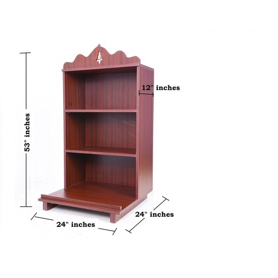 DOUBLE DOOR ENGINEERING WOOD POOJA MANDIR STAND -05