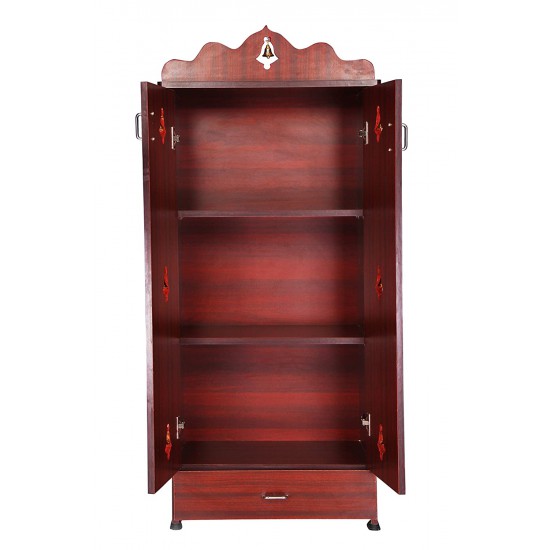 DOUBLE DOOR ENGINEERING WOOD POOJA MANDIR STAND - 06