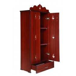DOUBLE DOOR ENGINEERING WOOD POOJA MANDIR STAND - 06