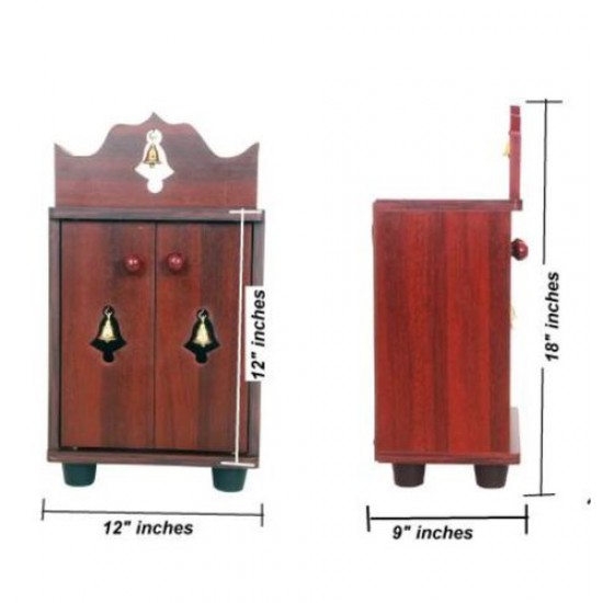 DOUBLE DOOR ENGINEERING WOOD POOJA MANDIR STAND -07