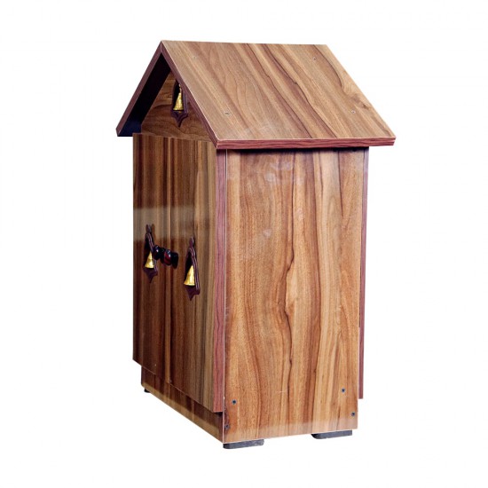 DOUBLE DOOR ENGINEERING WOOD POOJA MANDIR STAND -08