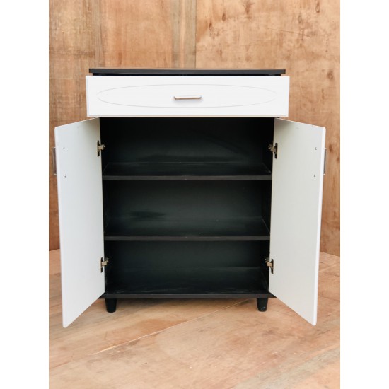 White membrane shoe rack
