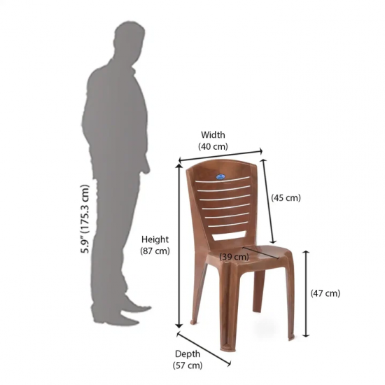 Nilkamal CHR4025 Plastic Armless Chair