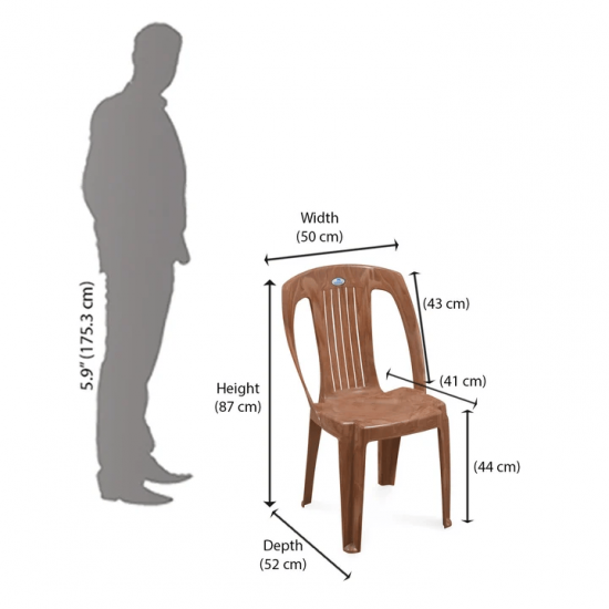 Nilkamal CHR4032 Plastic Armless Chair