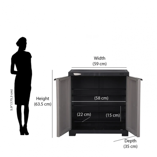 Nilkamal Freedom Mini 09 (FMSC09) Shoe Rack Plastic Cabinet Nilkamal Freedom Mini 09 (FMSC09) Shoe Rack Plastic Cabinet