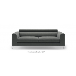 WellFin 3 Seaters Adjustable Sofa ( Grey )