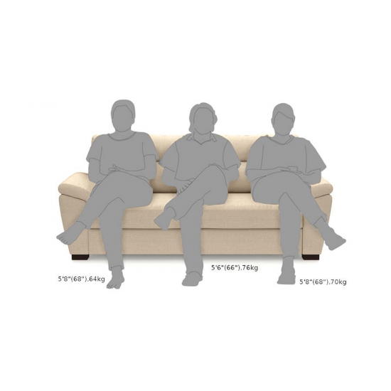 WellFin 3 Seaters Sofa ( Pearl White )
