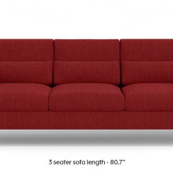 WellFin 3 Seaters Sofa ( Salsa Red )