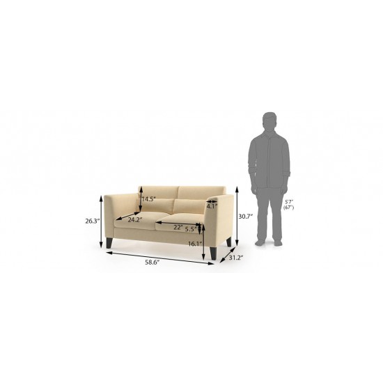 WellFin 2 Seaters Sofa ( Salsa Red )