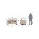 WellFin 2 seaters Compact Sofa (Vapour Grey)