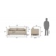 WellFin 3 seaters Compact Sofa (Vapour Grey)