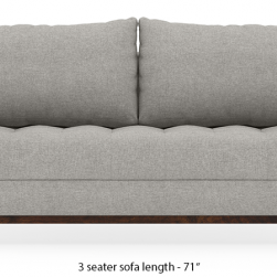 WellFin 3 seaters Compact Sofa (Vapour Grey)