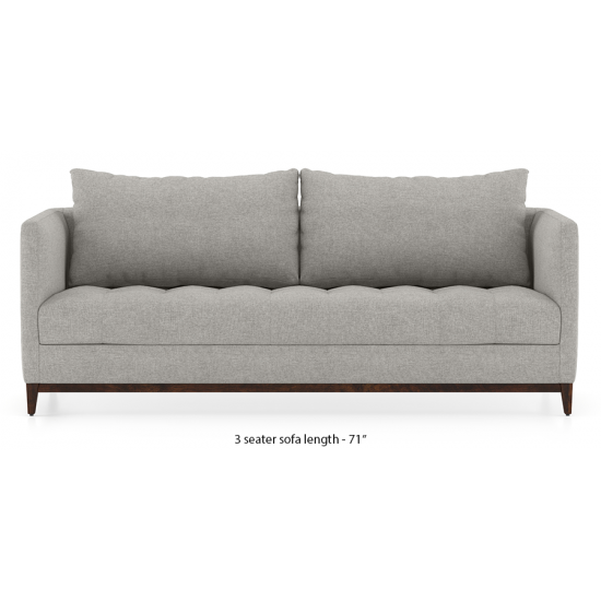 WellFin 3 seaters Compact Sofa (Vapour Grey)