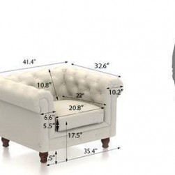 WellFin Fabric Single Seaters Sofa Chair (Dusty Turquoise Velvet)