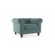 WellFin Fabric Single Seaters Sofa Chair (Dusty Turquoise Velvet)