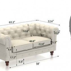 WellFin Fabric 2 Seaters Sofa (Dusty Turquoise Velvet)