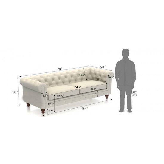 WellFin Fabric 3 Seaters Sofa (Dusty Turquoise Velvet)