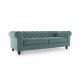WellFin Fabric 3 Seaters Sofa (Dusty Turquoise Velvet)