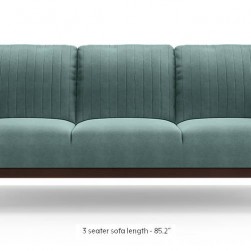 WellFin Granada 3 seaters Sofa (Dusty Turquoise Velvet)