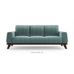 WellFin Granada 3 seaters Sofa (Dusty Turquoise Velvet)