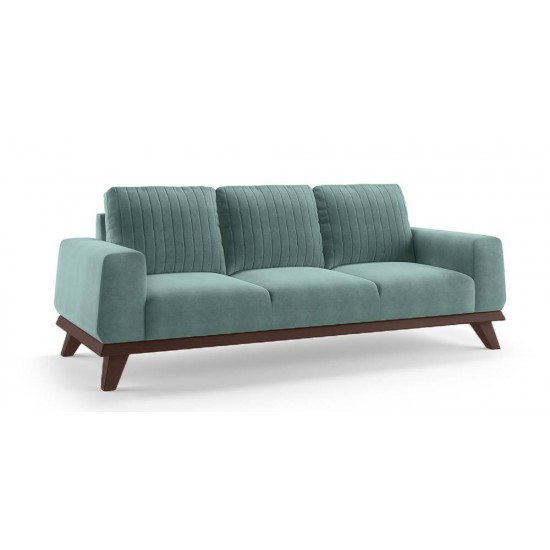 WellFin Granada 3 seaters Sofa (Dusty Turquoise Velvet)