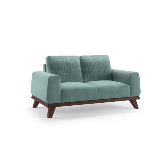 WellFin Granada 2 seaters Sofa (Dusty Turquoise Velvet)