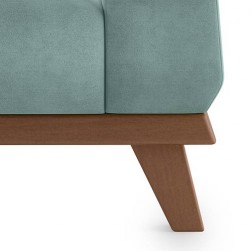 WellFin Granada Single seater Sofa (Dusty Turquoise Velvet)