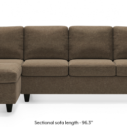 WellFin Sectional Sofa (Fossil Brown)