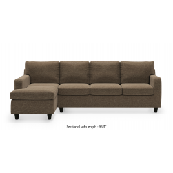 WellFin Sectional Sofa (Fossil Brown)