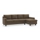 WellFin Sectional Sofa (Fossil Brown)