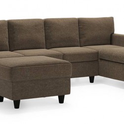 WellFin Sectional Sofa (Fossil Brown)