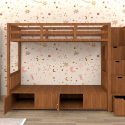 Wooden Bunker Bed 01 Wooden Bunker Bed 01