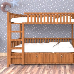 Wooden Bunker Bed 02