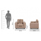 Wellfin 101 Fabric sofa set
