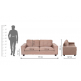Wellfin 101 Fabric sofa set