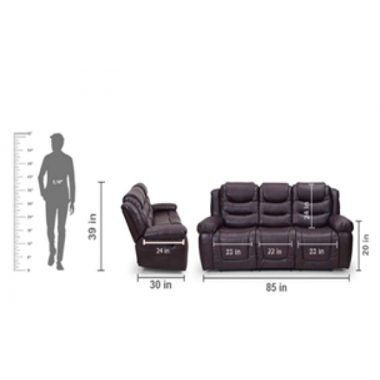 Wellfin 102 Recliners 3 seater