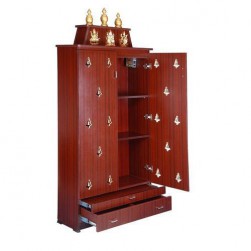 DOUBLE DOOR ENGINEERING WOOD POOJA MANDIR STAND - 03