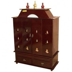 DOUBLE DOOR ENGINEERING WOOD POOJA MANDIR STAND - 04