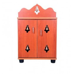 Double Door Engineering Wood Pooja Mandir Stand