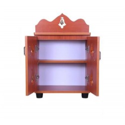 Double Door Engineering Wood Pooja Mandir Stand