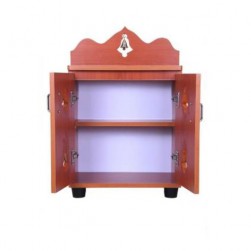 Double Door Engineering Wood Pooja Mandir Stand