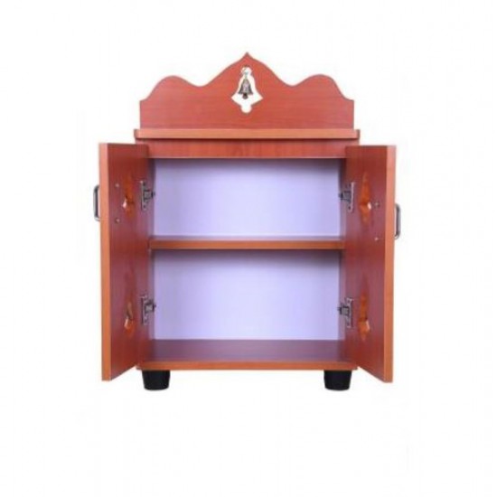 Double Door Engineering Wood Pooja Mandir Stand