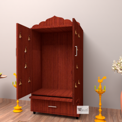 DOUBLE DOOR ENGINEERING WOOD POOJA MANDIR STAND - 11 DOUBLE DOOR ENGINEERING WOOD POOJA MANDIR STAND - 11