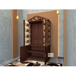 DOUBLE DOOR ENGINEERING WOOD POOJA MANDIR STAND - 09