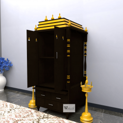 DOUBLE DOOR ENGINEERING WOOD POOJA MANDIR STAND - 10 DOUBLE DOOR ENGINEERING WOOD POOJA MANDIR STAND - 10