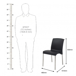 Supreme Hybrid Plastic Without-Arm Chair