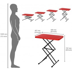 Supreme Scissor Height Adjustable Plastic Tables