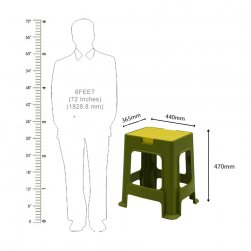 Supreme Slice Plastic Stool